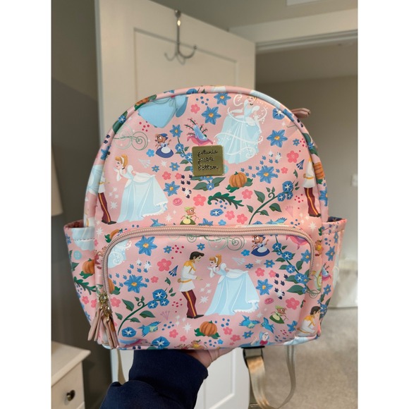 Petunia Pickle Bottom Disney Baby Cinderella Mini Backpack Pink Vegan Leather - Picture 10 of 10